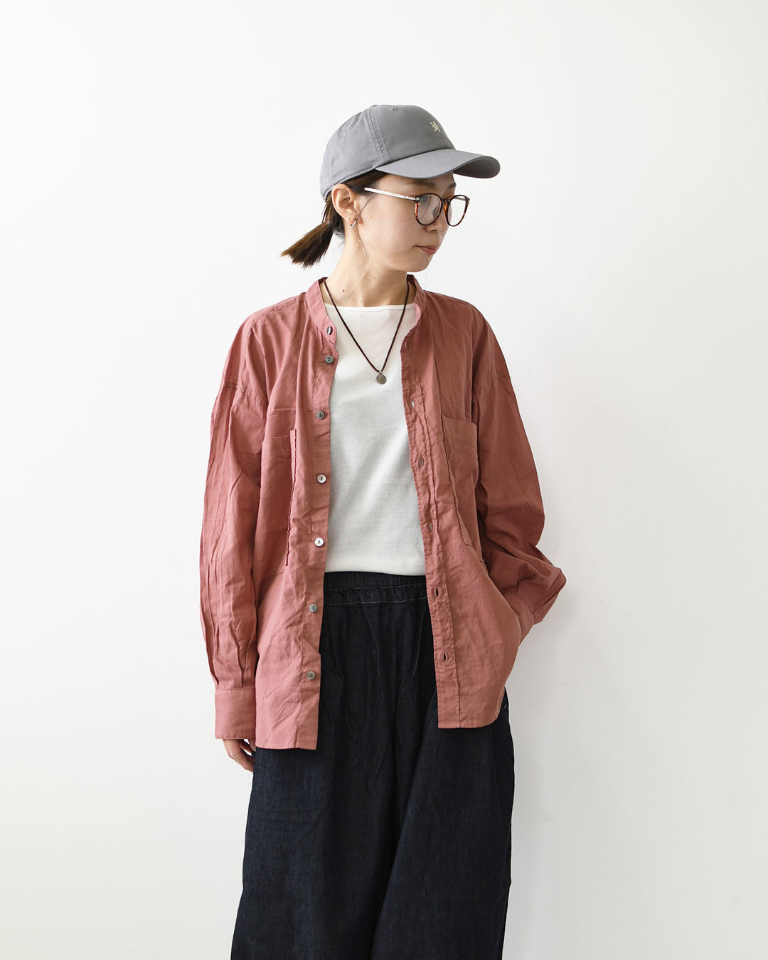 prit [プリット] 100/2甘ボイルスタンドカラーポケットシャツ [p80713] スタンドカラー・LADY'S [2026AW]