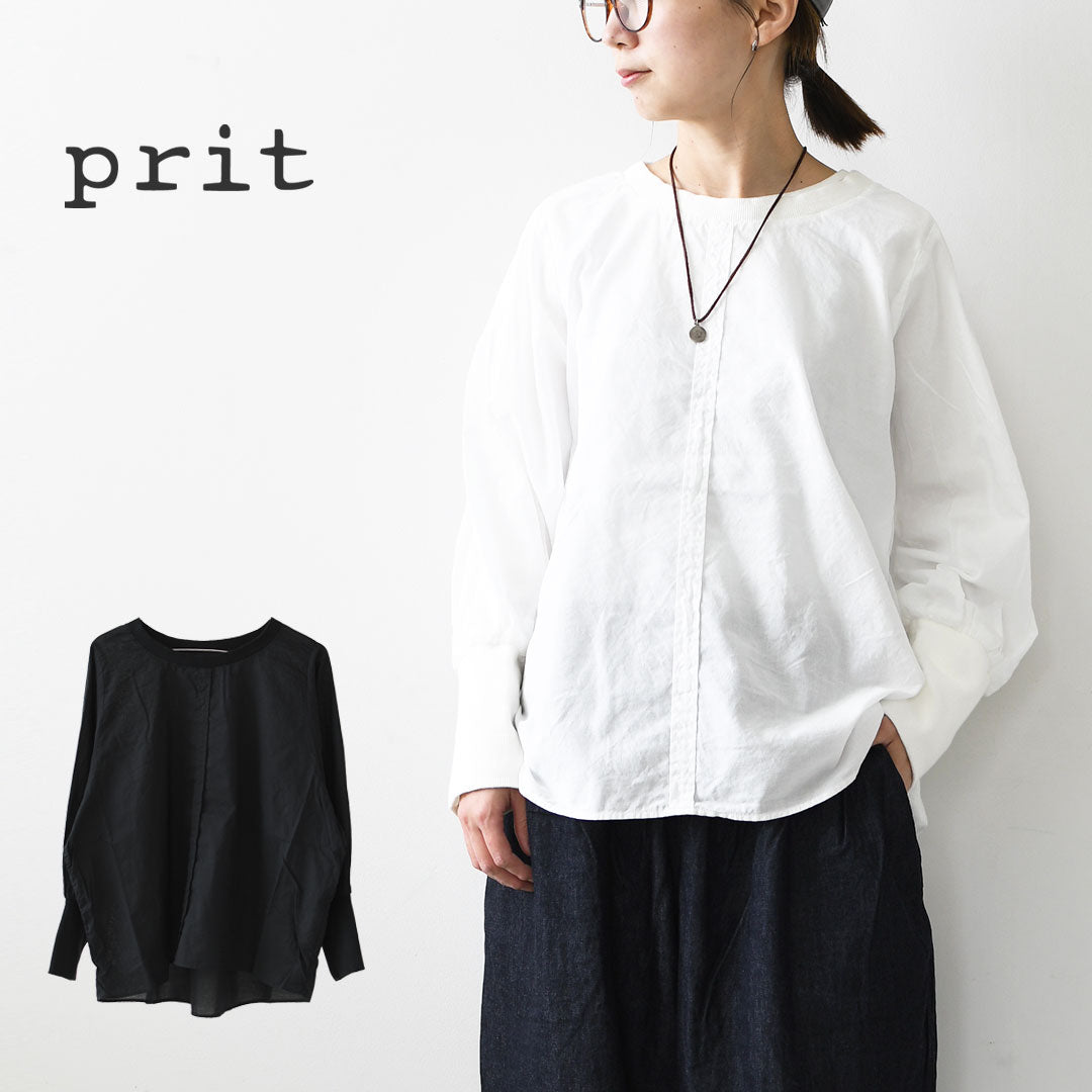 prit [プリット] 100/2甘ボイルボリュームスリーブプルオーバー [p80715] プルオーバー・LADY'S [2026AW]