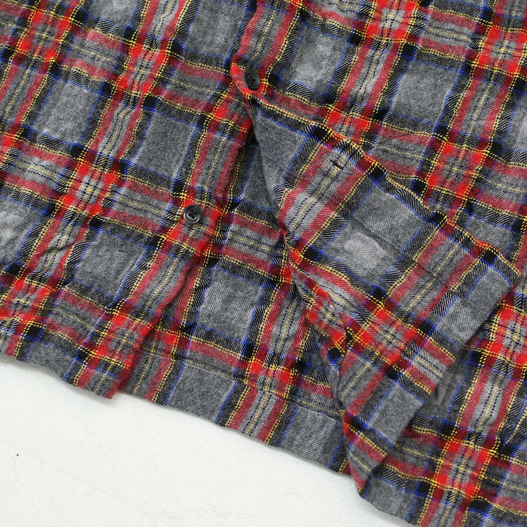prit [プリット] ウールコットンチェックスタンドカラーシャツジャケット [P80728] スタンドカラー・オーバーサイズ・ゆったりサイズ・チェック柄・ドロップショルダー・LADY'S [2026AW]