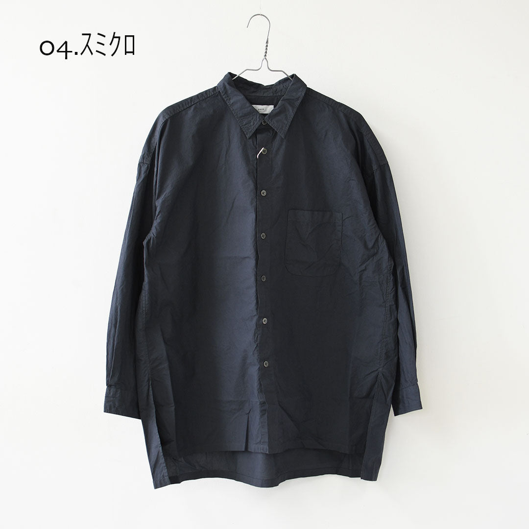 prit [プリット] 80/1タイプライターレギュラーカラーオーバーサイズロングシャツ [p80753] オーバーサイズ・ゆったりサイズ・羽織り・LADY'S [2026AW]