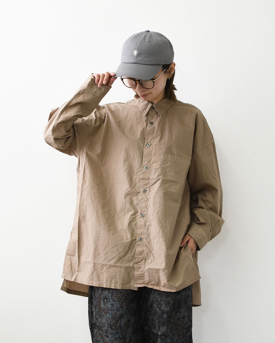 prit [プリット] 80/1タイプライターレギュラーカラーオーバーサイズロングシャツ [p80753] オーバーサイズ・ゆったりサイズ・羽織り・LADY'S [2026AW]