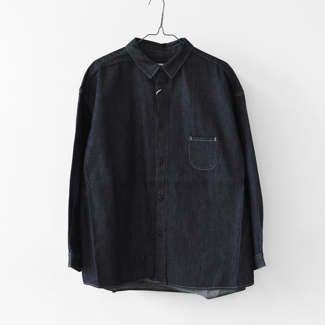 prit [プリット] 6ozデニムレギュラーカラーシャツ [p80757] レギュラーカラー・デニム・LADY'S [2026AW]