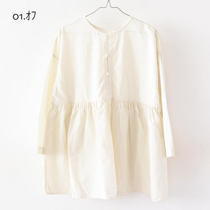 prit [プリット] 60/1オーガニックコットンサッカー2way切替ギャザープルオーバー [P81443] [2024SS]