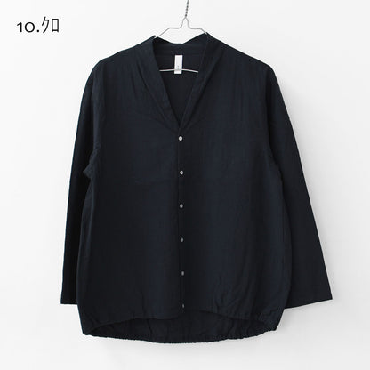 prit [プリット] 20/1リネンコットンボイル 裾ゴムカーディガン [P81510] [2025SS]