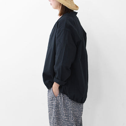 prit [プリット] 20/1リネンコットンボイル 裾ゴムカーディガン [P81510] [2025SS]