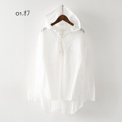 prit [プリット] エアリーコットンフードプルオーバーシャツ [P81519] [2025SS]