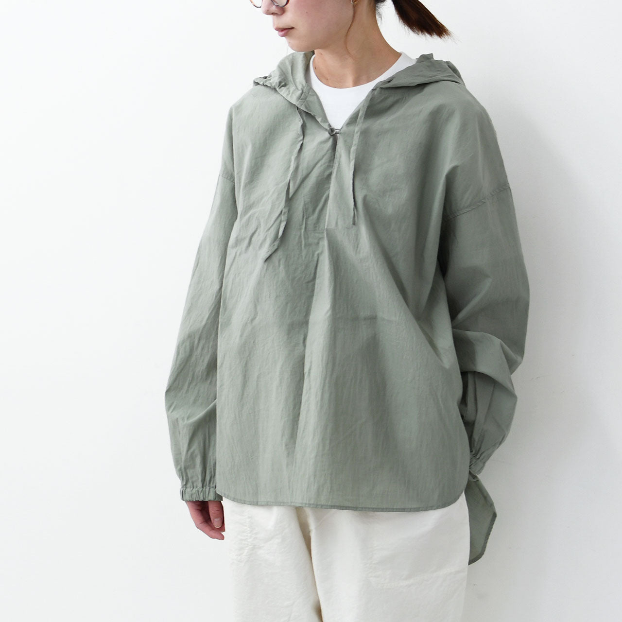 prit [プリット] エアリーコットンフードプルオーバーシャツ [P81519] [2025SS]