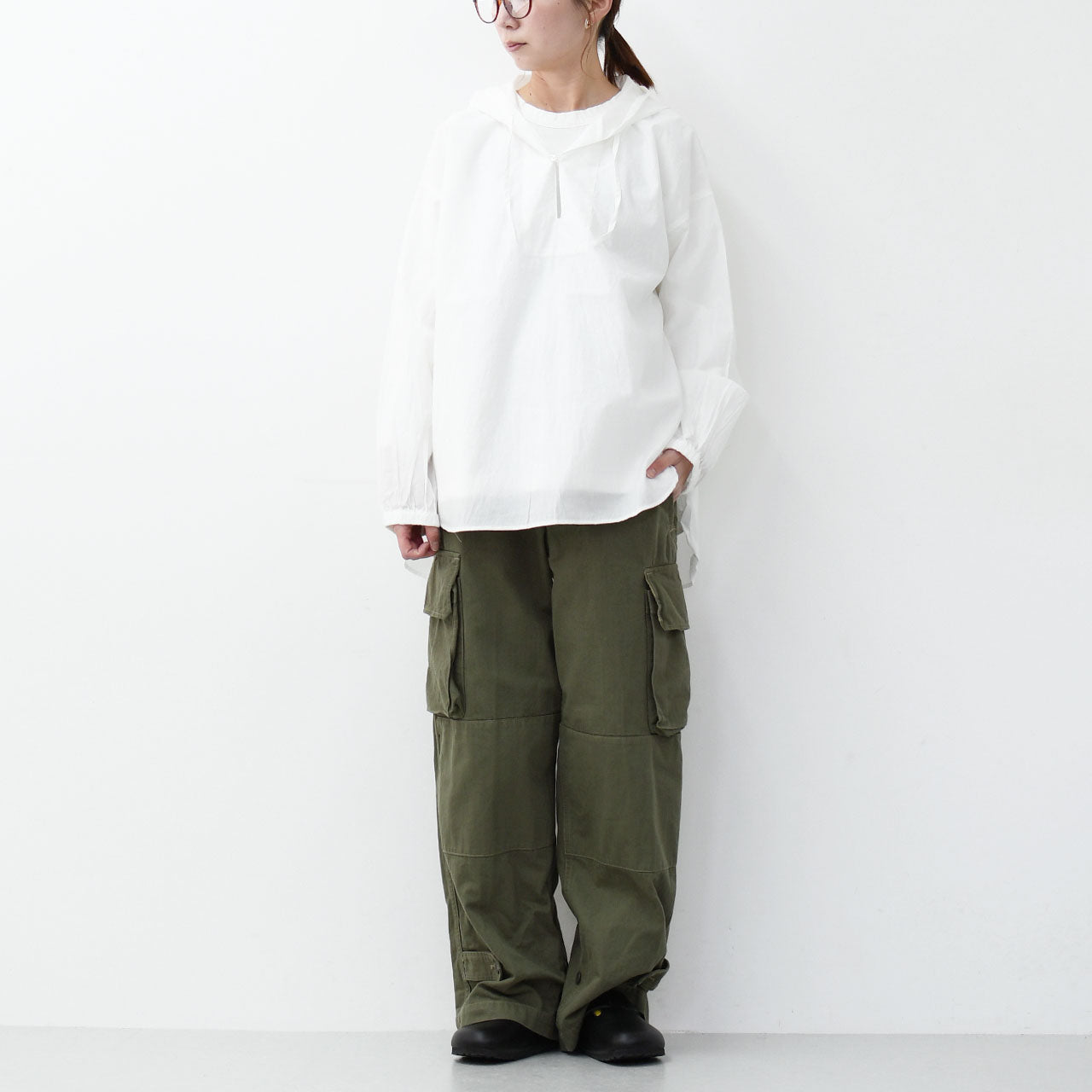 prit [プリット] エアリーコットンフードプルオーバーシャツ [P81519] [2025SS]