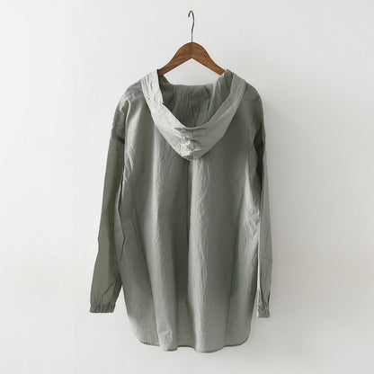 prit [プリット] エアリーコットンフードプルオーバーシャツ [P81519] [2025SS]