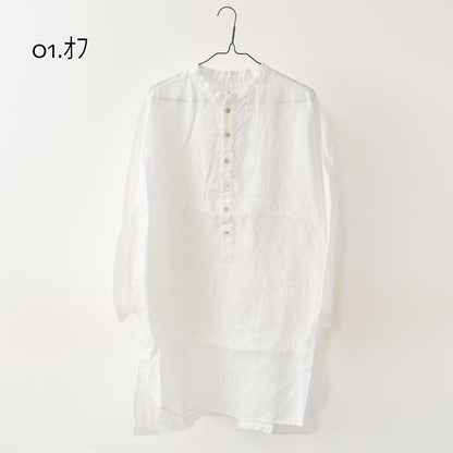 prit [プリット] 60/1フレンチリネン スタンドカラープルオーバーチュニック [P81544] [2025SS]