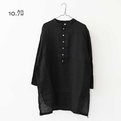 prit [プリット] 60/1フレンチリネン スタンドカラープルオーバーチュニック [P81544] [2025SS]