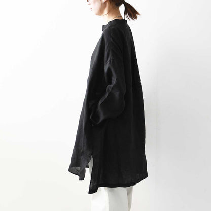 prit [プリット] 60/1フレンチリネン スタンドカラープルオーバーチュニック [P81544] [2025SS]