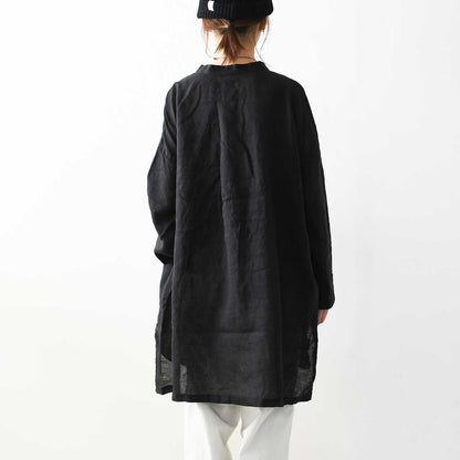 prit [プリット] 60/1フレンチリネン スタンドカラープルオーバーチュニック [P81544] [2025SS]