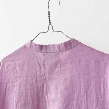 prit [プリット] 60/1フレンチリネン スタンドカラープルオーバーチュニック [P81544] [2025SS]