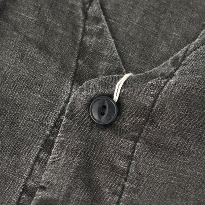 prit [プリット] リネンコットン交織平織ピグメント加工ノーカラービッグシャツ  [P81602] ヴィンテージ風・長袖・オーバーサイズ・ゆったりサイズ・ドロップショルダー・ライトアウター・羽織り・ノーカラー・LADY'S [2026SS]