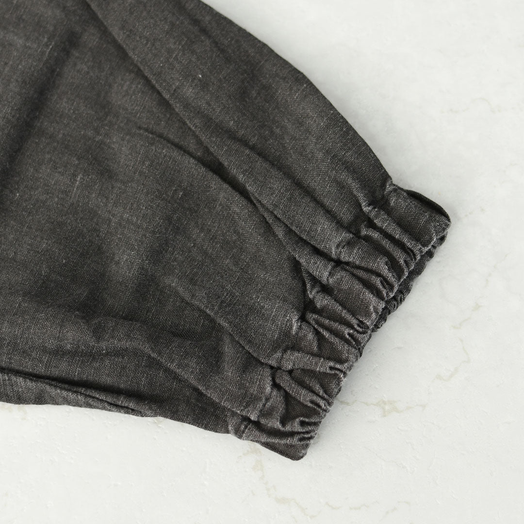 prit [プリット] リネンコットン交織平織ピグメント加工ノーカラービッグシャツ  [P81602] ヴィンテージ風・長袖・オーバーサイズ・ゆったりサイズ・ドロップショルダー・ライトアウター・羽織り・ノーカラー・LADY'S [2026SS]