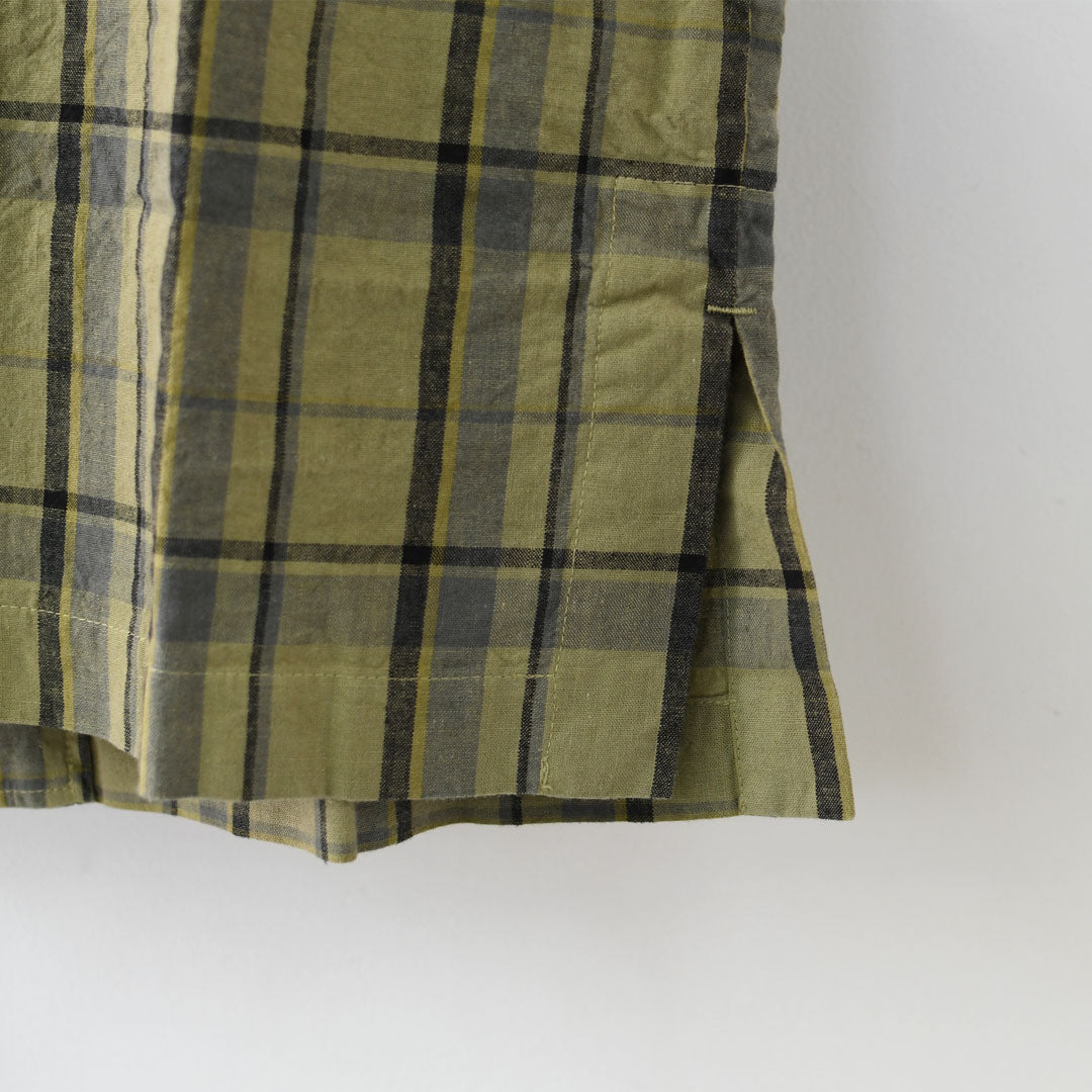 prit [プリット] 16/1リネンコットンチェック2wayべスト [P81608] ベスト・2wayベスト・チェック・コットンリネン・LADY'S [2026SS]