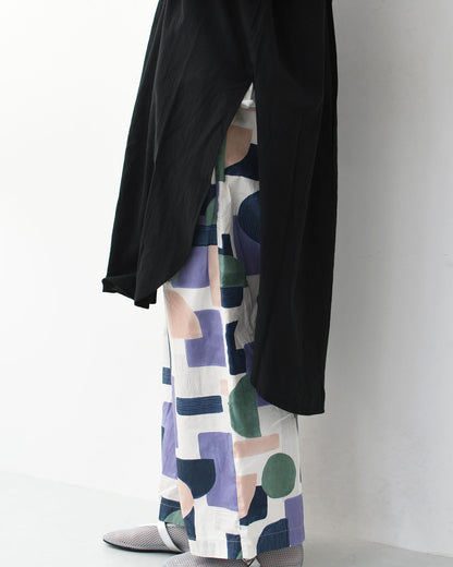 prit [プリット]50/1 オーガニックコットンボイルビエラ近江晒加工スタンドカラーサイドスリットチュニック [P81624] スタンドカラーシャツ・オーバーサイズ・ゆったりシルエット・長袖・ロングシャツ・LADY'S [2026SS]