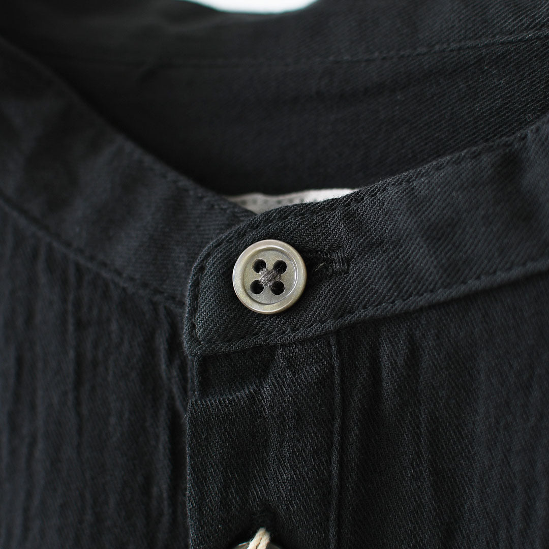 prit [プリット]50/1 オーガニックコットンボイルビエラ近江晒加工スタンドカラーサイドスリットチュニック [P81624] スタンドカラーシャツ・オーバーサイズ・ゆったりシルエット・長袖・ロングシャツ・LADY'S [2026SS]