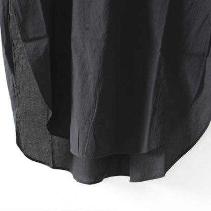 prit [プリット]50/1 オーガニックコットンボイルビエラ近江晒加工スタンドカラーサイドスリットチュニック [P81624] スタンドカラーシャツ・オーバーサイズ・ゆったりシルエット・長袖・ロングシャツ・LADY'S [2026SS]