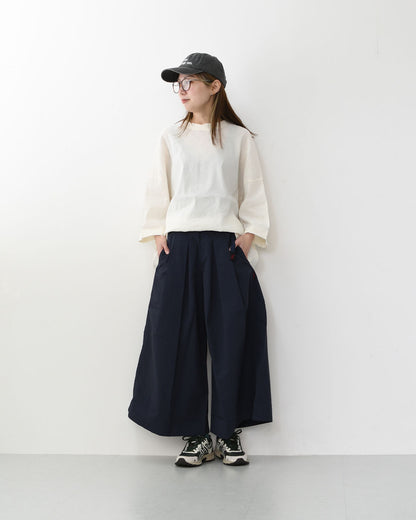 prit [プリット] リネンレーヨンストレッチ7分袖裾ヒモプルオーバー [P81625] スタンドカラー・オーバーサイズ・ゆったりサイズ・チェック柄・ドロップショルダー・LADY'S [2026SS]