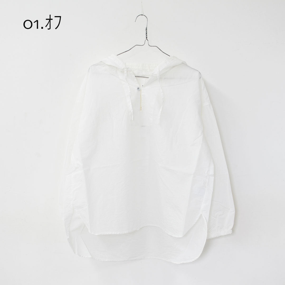 prit [プリット] エアリーコットンフードプルオーバーシャツ [P81628] フード付きシャツ・プルオーバーシャツ・ゆったりシルエット・LADY'S [2026SS]