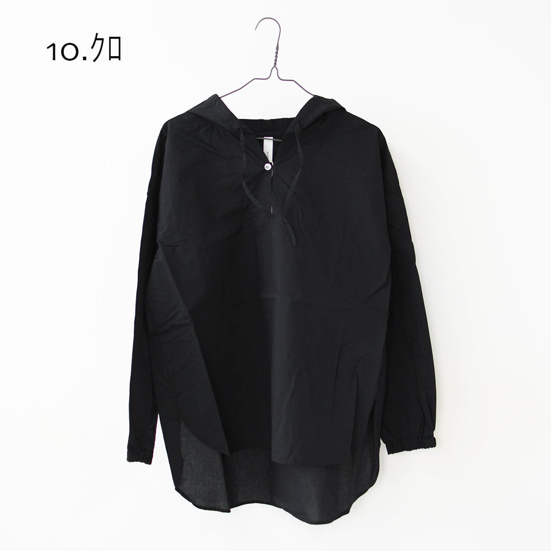 prit [プリット] エアリーコットンフードプルオーバーシャツ [P81628] フード付きシャツ・プルオーバーシャツ・ゆったりシルエット・LADY'S [2026SS]