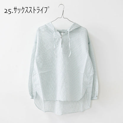 prit [プリット] エアリーコットンフードプルオーバーシャツ [P81628] フード付きシャツ・プルオーバーシャツ・ゆったりシルエット・LADY'S [2026SS]