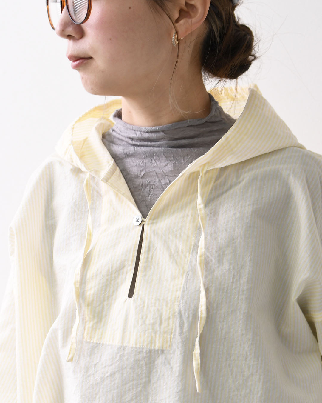 prit [プリット] エアリーコットンフードプルオーバーシャツ [P81628] フード付きシャツ・プルオーバーシャツ・ゆったりシルエット・LADY'S [2026SS]