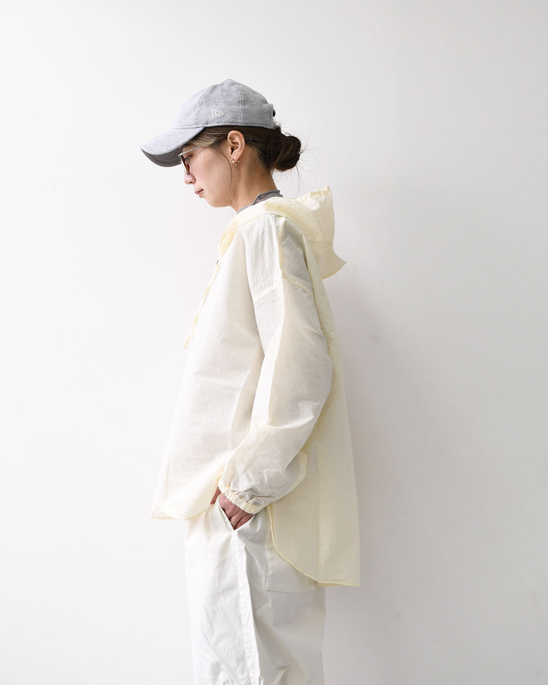 prit [プリット] エアリーコットンフードプルオーバーシャツ [P81628] フード付きシャツ・プルオーバーシャツ・ゆったりシルエット・LADY'S [2026SS]