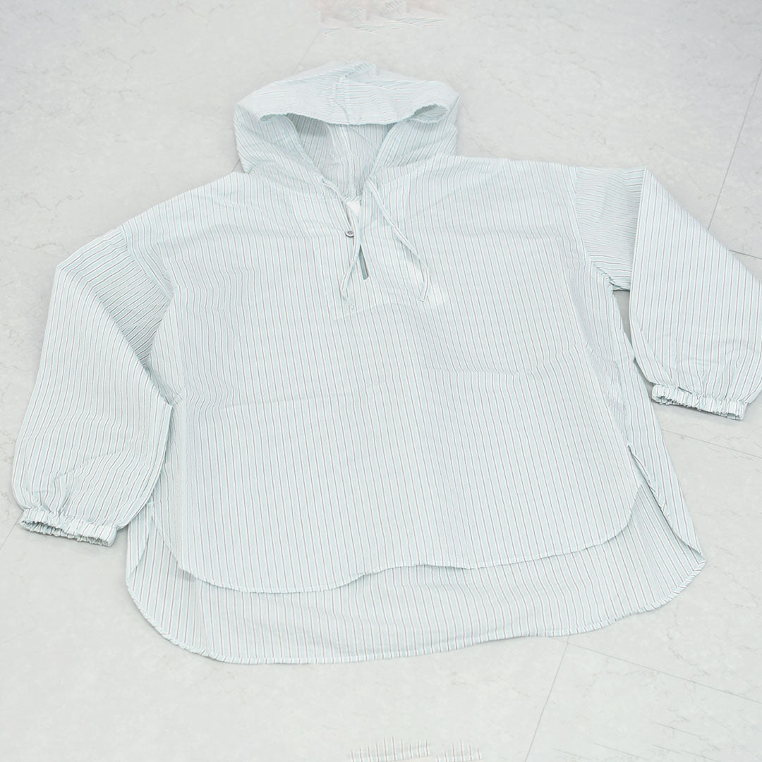 prit [プリット] エアリーコットンフードプルオーバーシャツ [P81628] フード付きシャツ・プルオーバーシャツ・ゆったりシルエット・LADY'S [2026SS]