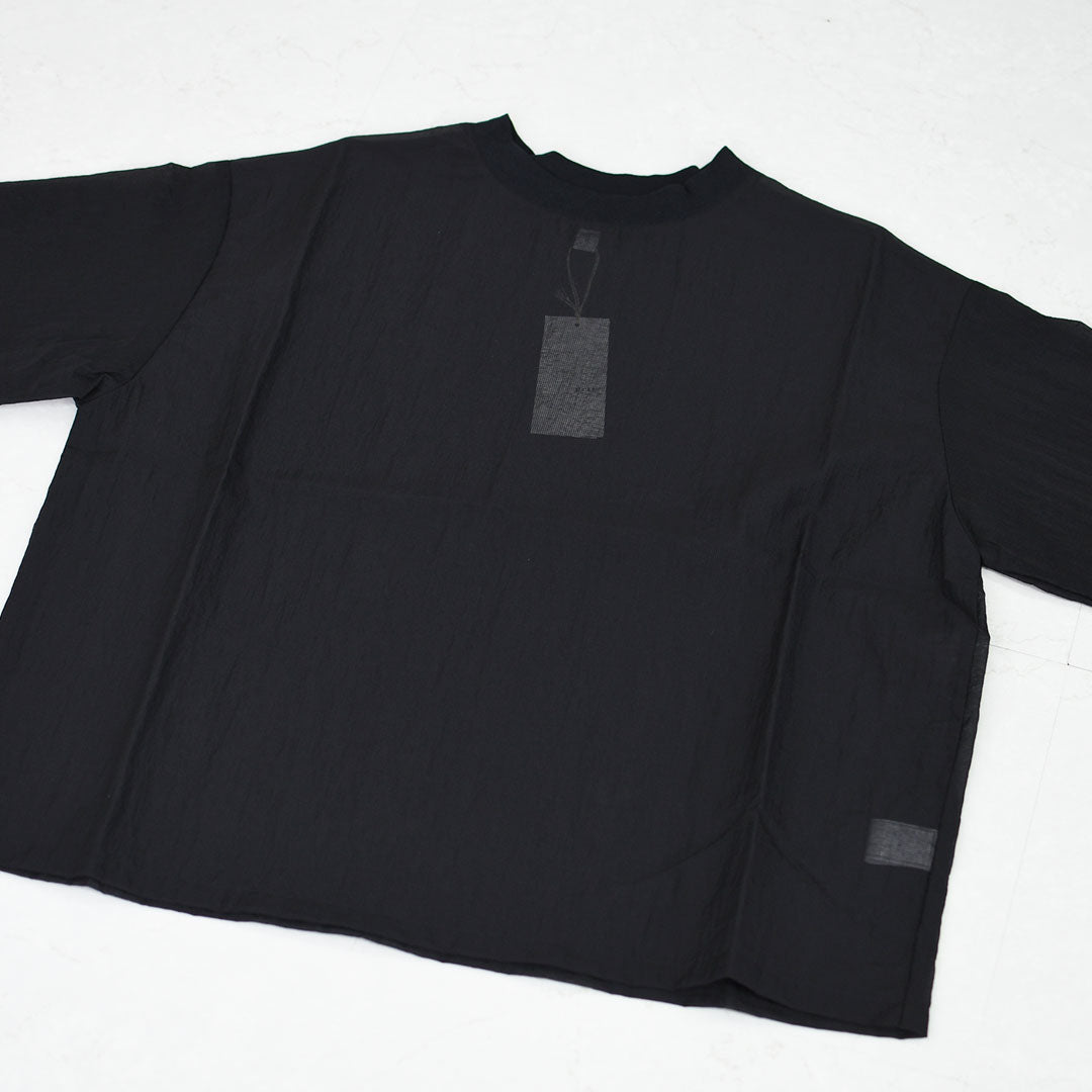 prit [プリット] ナイロンシアーペーパーリップストップ5分袖Tシャツ  [P82602] シアー素材・5部袖・オーバーサイズ・ゆったりサイズ・プルオーバー・透け感・LADY'S [2026SS]