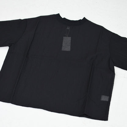 prit [プリット] ナイロンシアーペーパーリップストップ5分袖Tシャツ  [P82602] シアー素材・5部袖・オーバーサイズ・ゆったりサイズ・プルオーバー・透け感・LADY'S [2026SS]