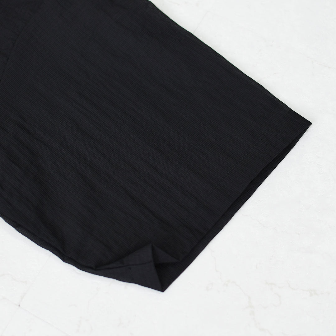 prit [プリット] ナイロンシアーペーパーリップストップ5分袖Tシャツ  [P82602] シアー素材・5部袖・オーバーサイズ・ゆったりサイズ・プルオーバー・透け感・LADY'S [2026SS]