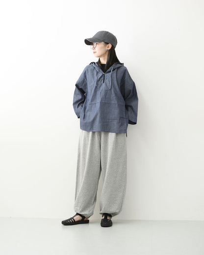 prit [プリット] インディゴシアーデニムフードプルオーバーシャツ [P82614] LADY'S [2026SS]