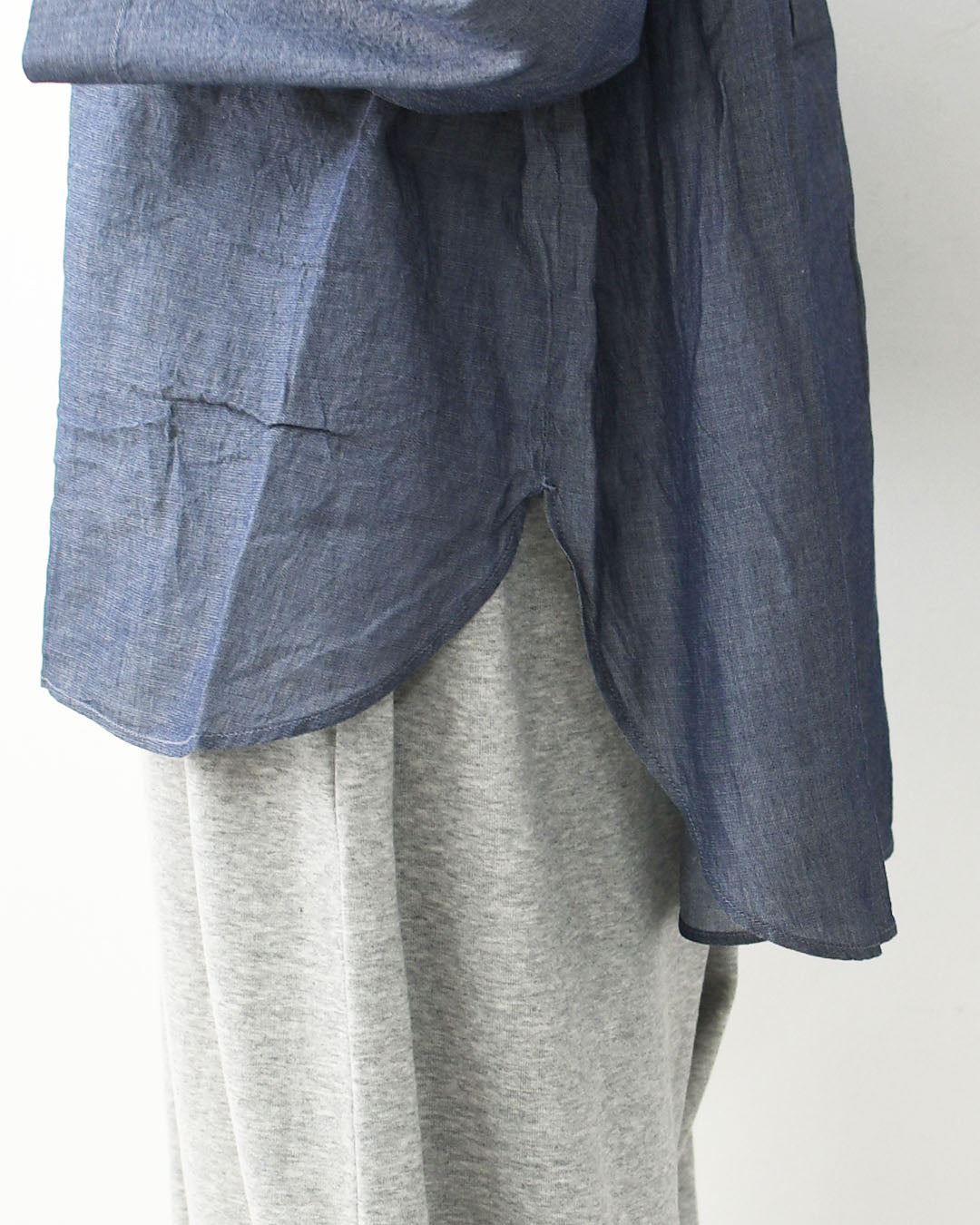 prit [プリット] インディゴシアーデニムフードプルオーバーシャツ [P82614] LADY'S [2026SS]