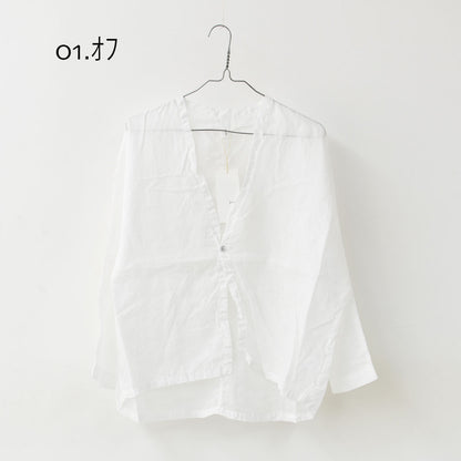 prit [プリット] 160/1ラミーワンボタンカーディガン [P82629] ・ラミーカーディガン・シアーカーディガン・Vネック・七分袖カーディガン・長袖カーディガン・ゆったりシルエット・LADY'S [2026SS]