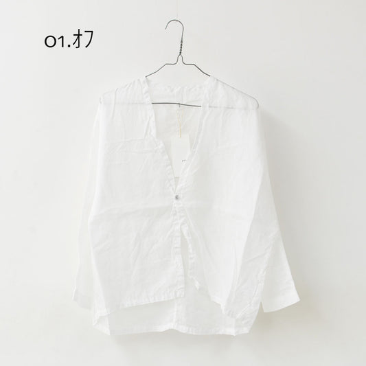 prit [プリット] 160/1ラミーワンボタンカーディガン [P82629] ・ラミーカーディガン・シアーカーディガン・Vネック・七分袖カーディガン・長袖カーディガン・ゆったりシルエット・LADY'S [2026SS]