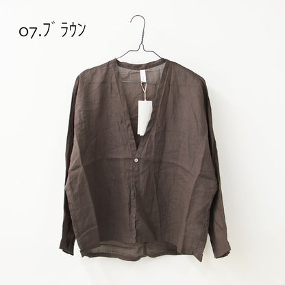 prit [プリット] 160/1ラミーワンボタンカーディガン [P82629] ・ラミーカーディガン・シアーカーディガン・Vネック・七分袖カーディガン・長袖カーディガン・ゆったりシルエット・LADY'S [2026SS]