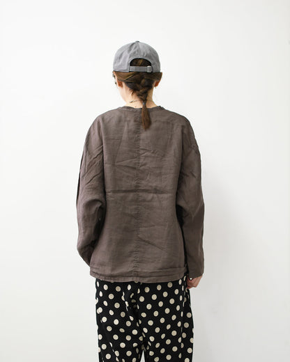 prit [プリット] 160/1ラミーワンボタンカーディガン [P82629] ・ラミーカーディガン・シアーカーディガン・Vネック・七分袖カーディガン・長袖カーディガン・ゆったりシルエット・LADY'S [2026SS]