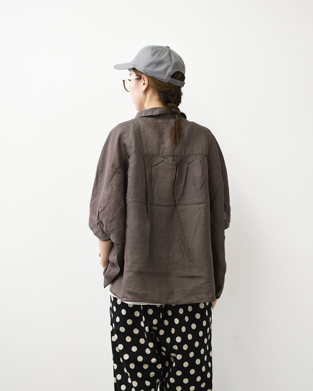 prit [プリット] 160/1ラミー5分袖レギュラーカラービッグシャツ [P82630] ・半袖シャツ・リネンシャツ・ワイドシャツ・シアーシャツ・5分袖シャツ・シアートップス・LADY'S [2026SS]