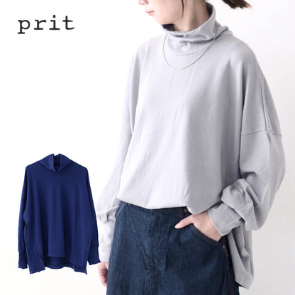 prit [プリット] 2/48ミルドウォッシャブル天竺 タートルネックビッグプルオーバー [P90535]  [2024AW]