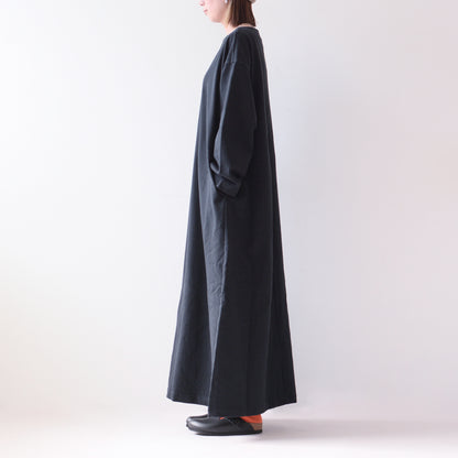 prit [プリット] 17/1空妨引き揃え天竺ボートネックマキシワンピース [P90568]  [2024AW]