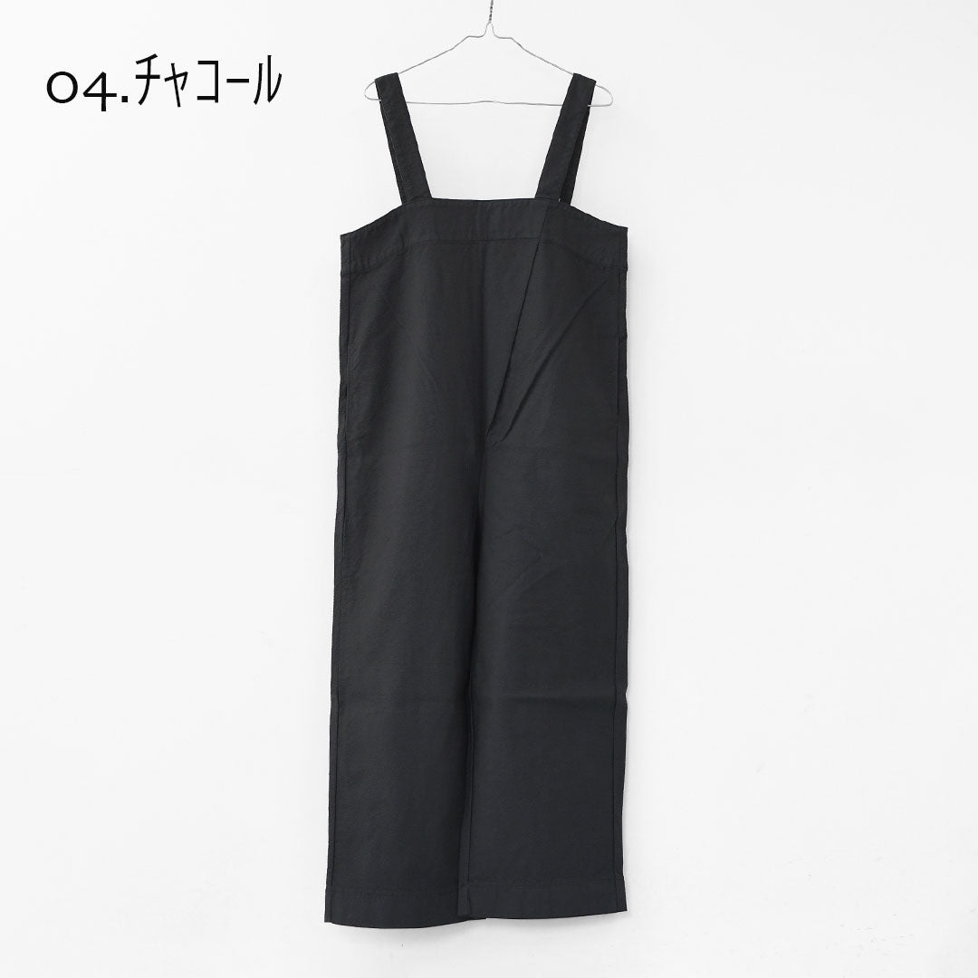 prit [プリット] 綾ピケストレッチ ビッグタックサロペット [P90602] サロペット・ビッグタック・ストレートシルエット・LADY'S [2025AW]