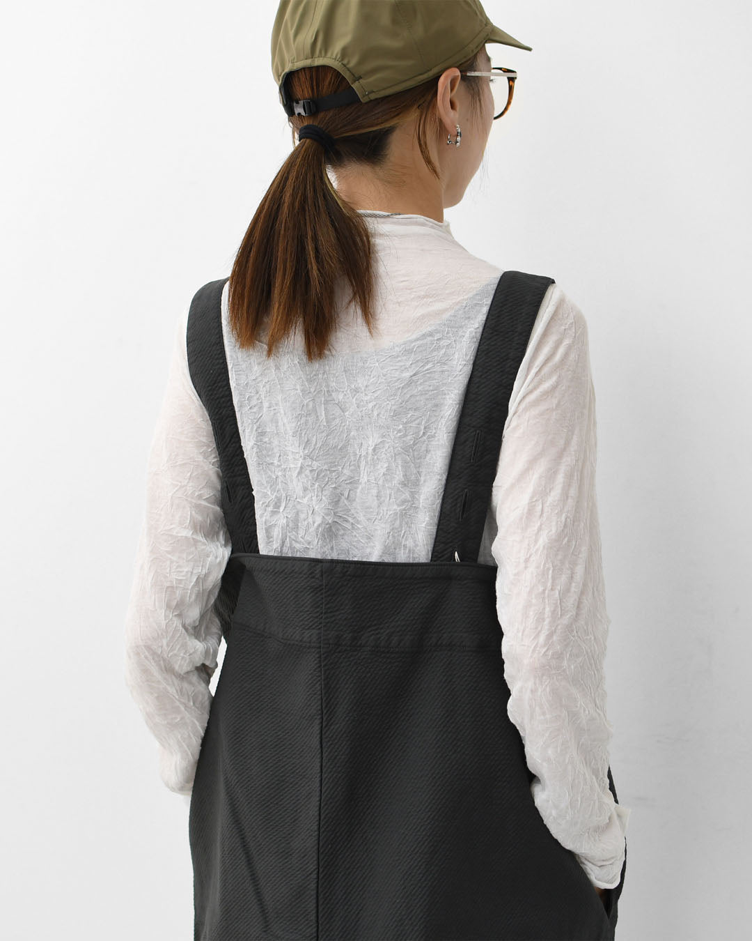 prit [プリット] 綾ピケストレッチ ビッグタックサロペット [P90602] サロペット・ビッグタック・ストレートシルエット・LADY'S [2025AW]