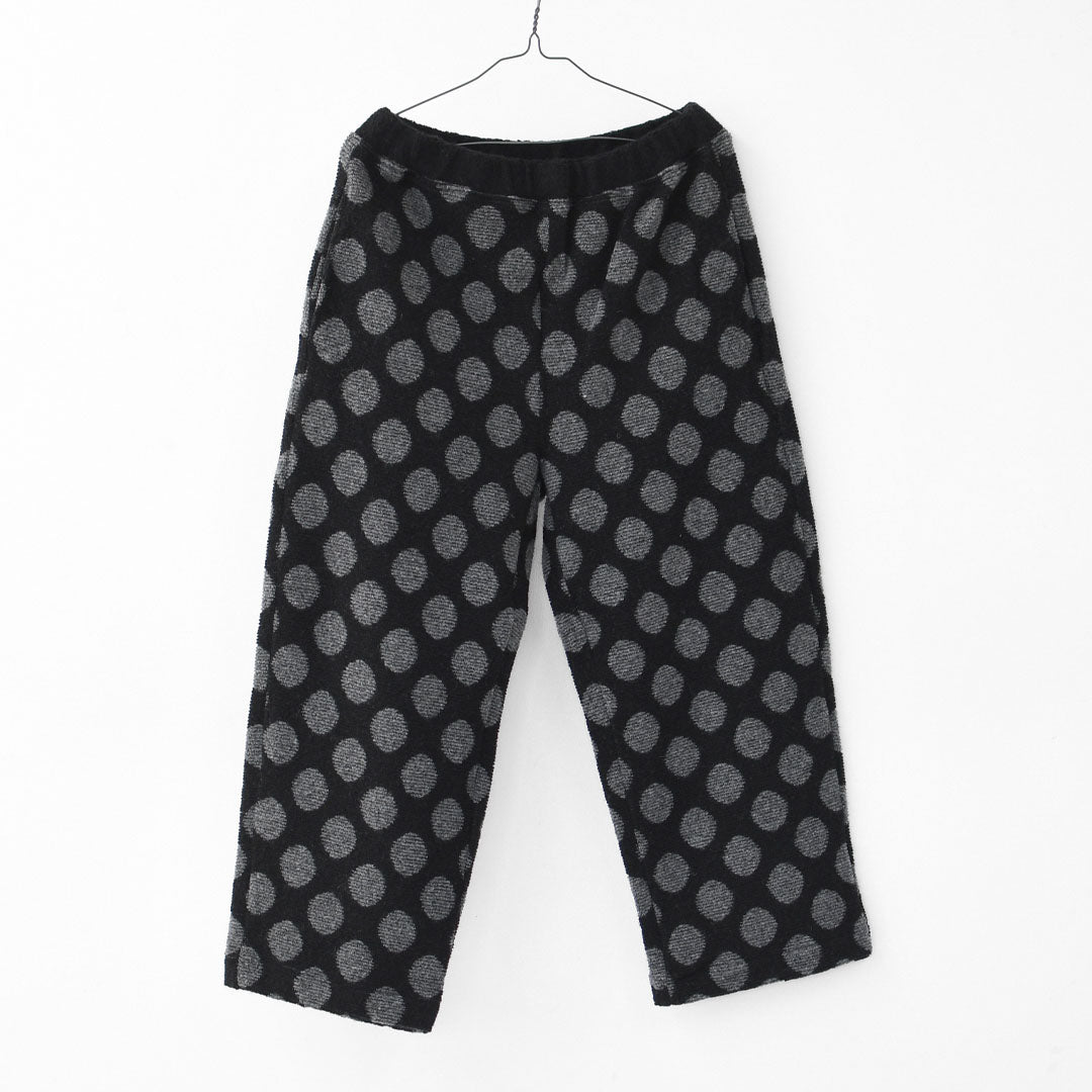 prit [プリット] ウールパイルドットジャガード リラックスパンツ [P90608] ウールパンツ・ゆったりシルエット・ワイドシルエット・ドット柄・大人可愛い・パイル・LADY'S [2025AW]