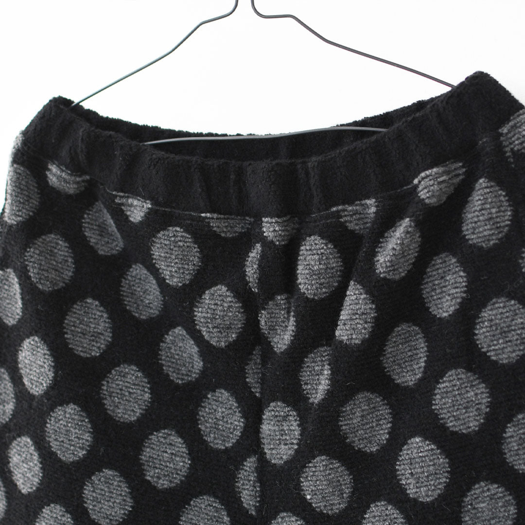 prit [プリット] ウールパイルドットジャガード リラックスパンツ [P90608] ウールパンツ・ゆったりシルエット・ワイドシルエット・ドット柄・大人可愛い・パイル・LADY'S [2025AW]