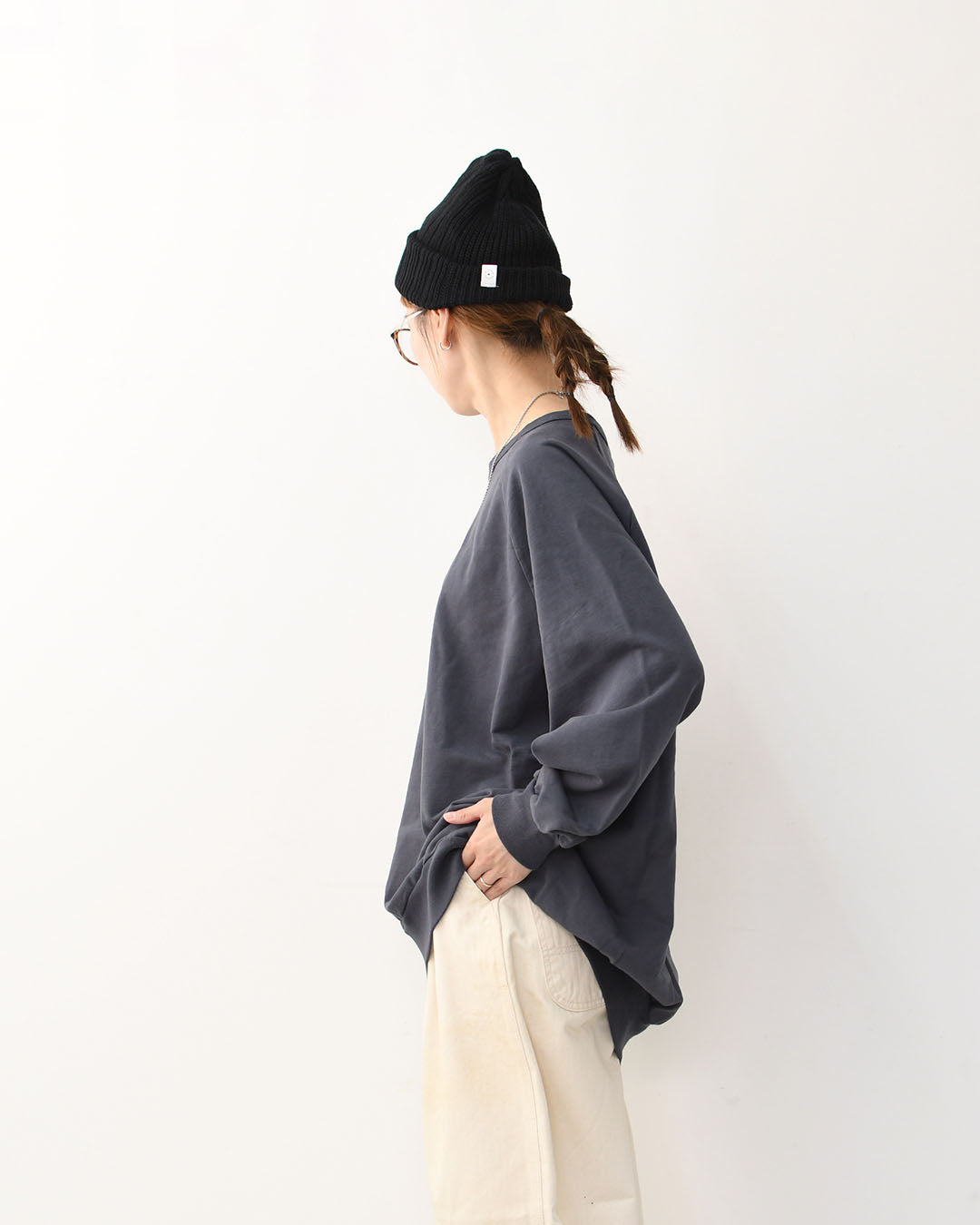 prit [プリット] DEPEND裏毛 クルーネックビッグプルオーバー [P90622] タートルネック・ワイドシルエット・ゆったりサイズ・無地・ラグランスリーブ・LADY'S [2025AW]