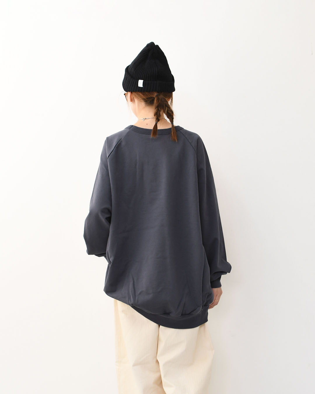 prit [プリット] DEPEND裏毛 クルーネックビッグプルオーバー [P90622] タートルネック・ワイドシルエット・ゆったりサイズ・無地・ラグランスリーブ・LADY'S [2025AW]