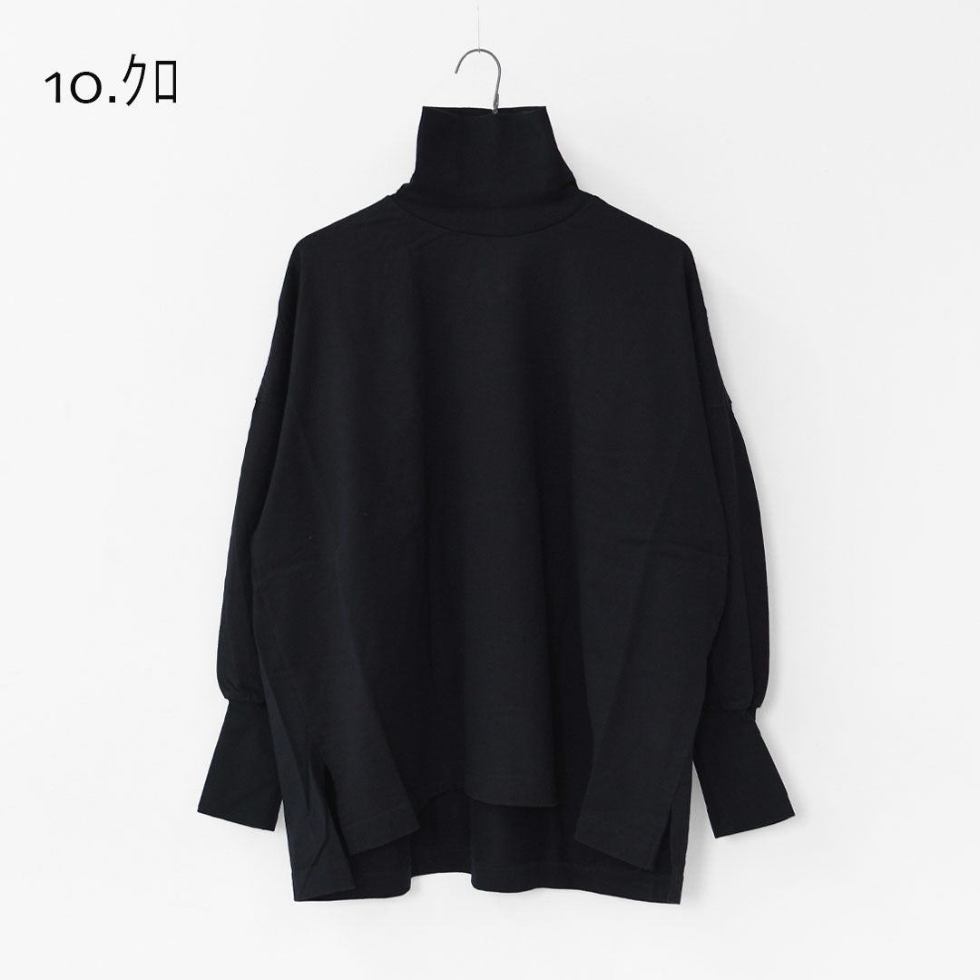 prit [プリット] 40/2天竺 タートルネックビッグプルオーバー [P90642] タートルネック・ワイドシルエット・ゆったりサイズ・無地・LADY'S [2025AW]